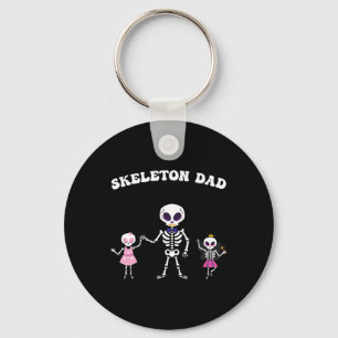Skeleton Dad Halloween Costume Funny Skull  Key Ring