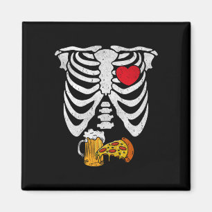 Skeleton Dad Halloween Pregnancy Couples Costumes Magnet