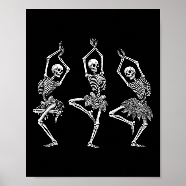 Skeleton Dance Ballet Flats Ballet Halloween Costu Poster (Front)