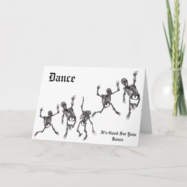 Skeleton Dance Card (Front)