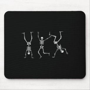 Skeleton Dance Challenge Halloween Scary Skeleton Mouse Pad