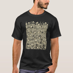 Skeleton Dance Of Death Macabre Funny Halloween Da T-Shirt