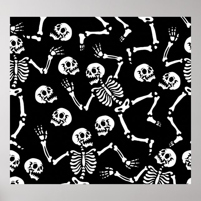 Skeleton Dance Party: Halloween Seamless Poster (Front)