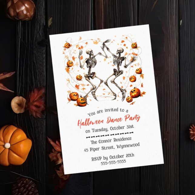 Skeleton Dance Party Invitation (Creator Uploaded)