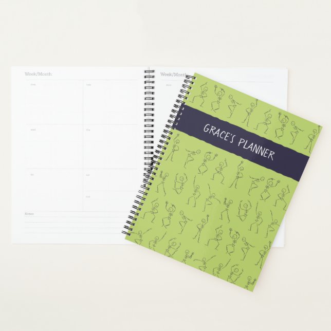 Skeleton Dance planner - green (Display)