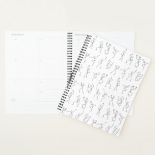 Skeleton Dance planner - white