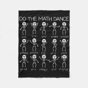Skeleton Dancing Figures Equation Math Teacher Hal Fleece Blanket
