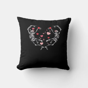 Skeleton Dancing Heart Valentine's Day Gift Skull Cushion