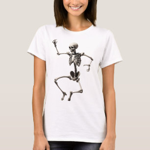 Skeleton dancing in a dynamic pose T-Shirt