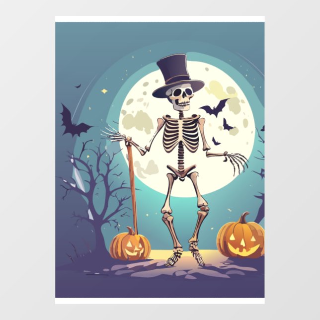 Skeleton Dancing Under The Moon Halloween (Sheet)