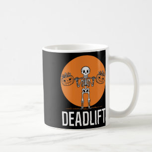Skeleton Deadlift Spooky Weightlifting Workout Coffee Mug