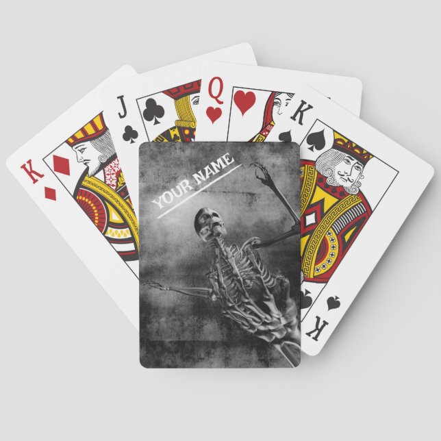 Skeleton design playing cards (Back)