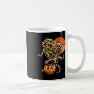 Skeleton Dinosaur Halloween Pumpkin For Boys Kids  Coffee Mug