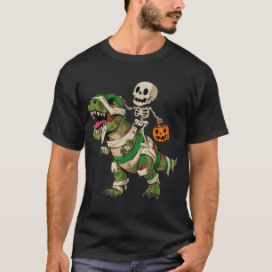 Skeleton Dinosaur T Rex Boys Kids T-Shirt