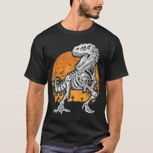 Skeleton Dinosaur T rex Halloween T-Shirt