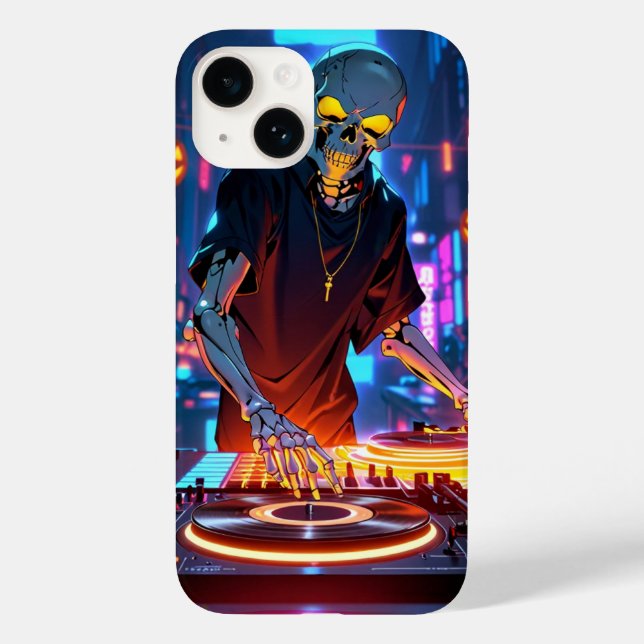 Skeleton DJ Case-Mate iPhone Case (Back)