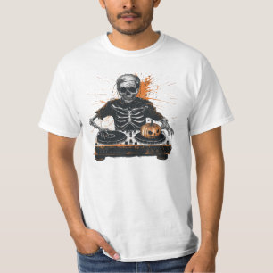 Skeleton DJ Halloween Party T-Shirt – Spooky Rave