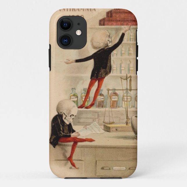 Skeleton Doctor Pharmacist Medical Art Iphone Case (Back)