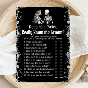 Skeleton Does The Bride Really Know The Groom Game Invitation
