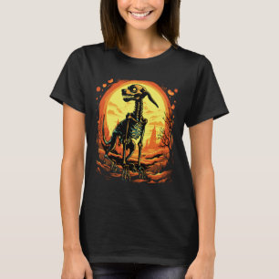 Skeleton Dog Halloween Art T-Shirt