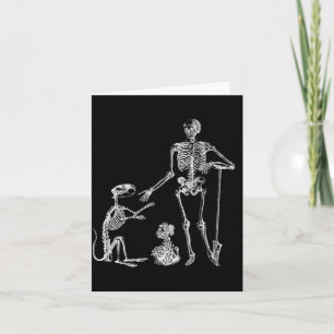 Skeleton Dog Halloween Dogs Lovers Card