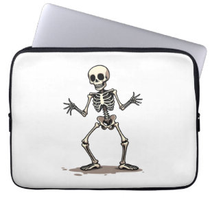 Skeleton Doing the Dab – Funny Halloween Dance Shi Laptop Sleeve