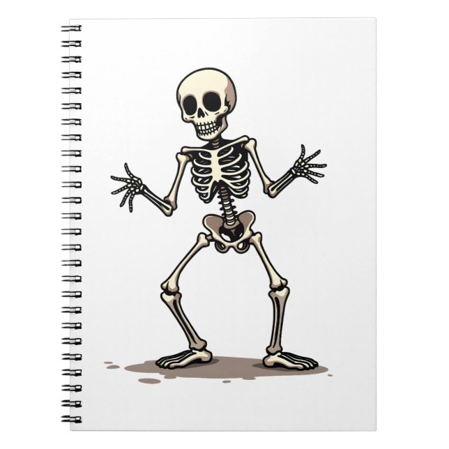 Skeleton Doing the Dab � Funny Halloween Dance Shi Notebook (Front)