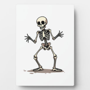 Skeleton Doing the Dab � Funny Halloween Dance Shi Plaque