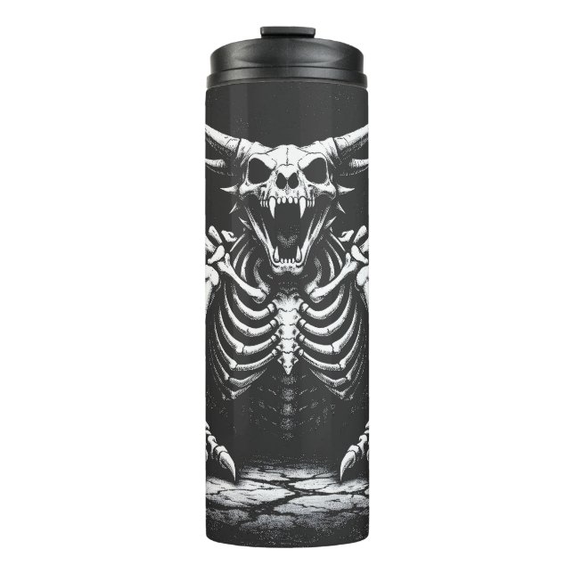 Skeleton Dragon by BurnsInHell Thermal Tumbler (Front)