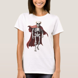 Skeleton dressed as a superhero T-Shirt