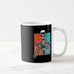 Skeleton Drinking Coffee Lover Fun Halloween Skull Mug