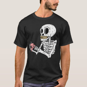 Skeleton Drinking Coffee. T-Shirt