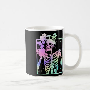 Skeleton Drinking Coffee Women Men Halloween Costu Mug