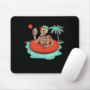 Skeleton Drinking on a Mouse Pad