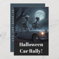 Skeleton Driver & Navigator Halloween Car Rally