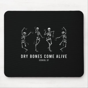 Skeleton Dry Bones Come Alive Christian Halloween Mouse Pad