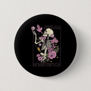 Skeleton Dry Bones Come To Life Christian Hallowee 6 Cm Round Badge