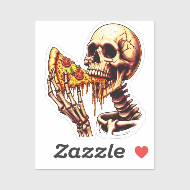 Skeleton Eating Pizza  (Sheet)