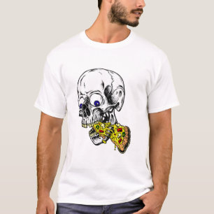 skeleton eating pizza T-Shirt