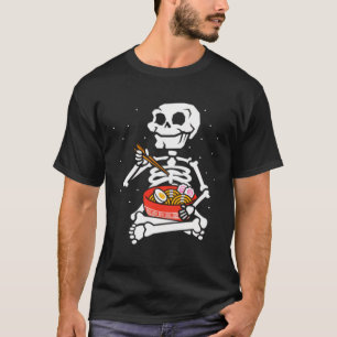 Skeleton Eating Ramen Halloween Costume Japanese F T-Shirt