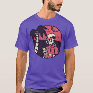 Skeleton Enjoying with the beach 2 T-Shirt