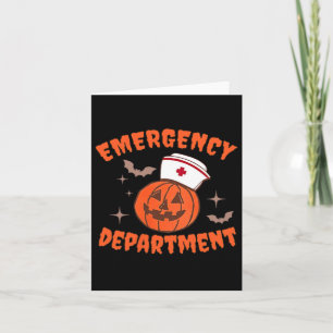 Skeleton Er Nurse Emergency Department Halloween D Card