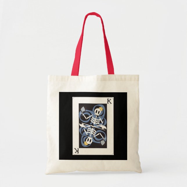 SKELETON FACE CARD TOTE BAG (Front)