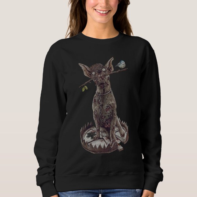 Skeleton Fairy Grunge Fairycore Aesthetic Hellhoun Sweatshirt (Front)
