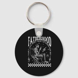 Skeleton Fatherhood I Cant Talk Right Now I'm Doin Key Ring