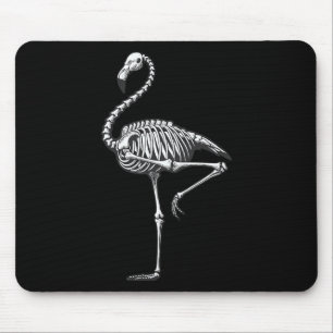 Skeleton Flamingo Halloween  Mouse Pad