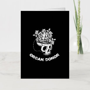 Skeleton Flower Survivor and Fighter Gift Foil Greeting Card