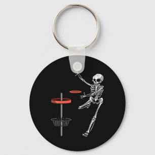 Skeleton Flying Disc Golf Halloween Frisbee Easy D Key Ring