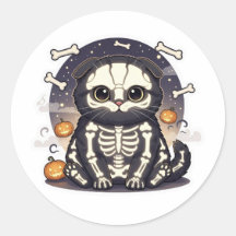 Skeleton Fold – Cute Scottish Fold Skeleton Cat 