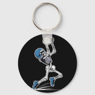 Skeleton Football Halloween Men Boys Women Footbal Key Ring